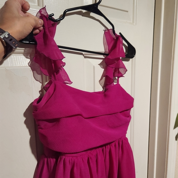 HATCH Celeste Fuschia Pink Sleeveless Smocked Dress Size S/M - Picture 10 of 14